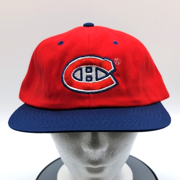 Starter| Vintage Blue and Red Montreal Canadians Sports Cap Green Brim - Picture 1 of 13